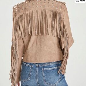 DRIFTWOOD Tan Fringe Leather Jacket